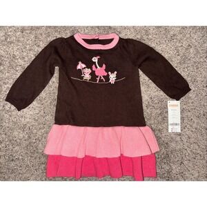 Gymboree Star of the Show Circus Friends Ruffled Sweater Dress 6-12 M 2013 New